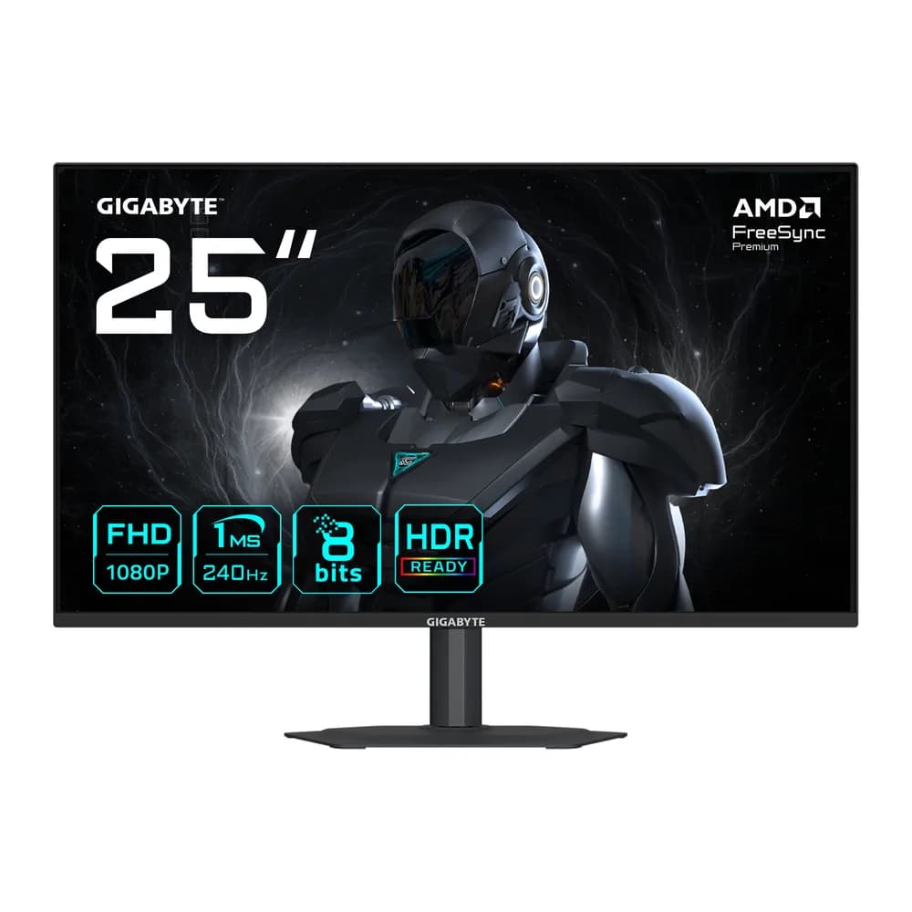 Monitor SS IPS LED GIGABYTE 24.5" G25F2A, Full HD (1920 x 1080), HDMI, DisplayPort, Boxe, Pivot (Negru) "G25F2A"