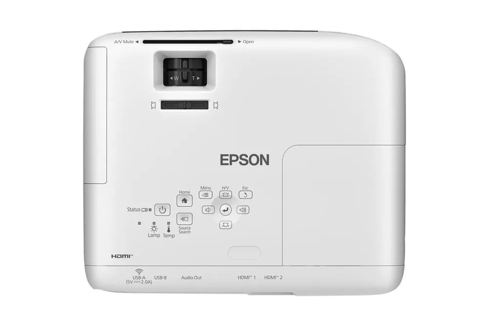 PROJECTOR EPSON EB-FH08, Tehnologie 3LCD, Luminozitate; 3600 Lumeni, Rezolutie: FullHD 1080p, Aspect 16:9, Sursa lumina: Lampa, Durata de viata lampa: 6.000h, 12.000h eco mode, Contrast: 16.000:1, Refresh rate: 192 Hz - 240 Hz, Interfata; USB 2.0 Type B (Service Only), HDMI in (2x), Jack plug out — miniatură