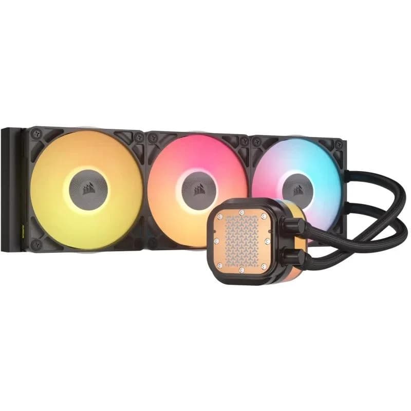 Cooler Procesor CORSAIR iCUE LINK TITAN 360 RX LCD, Lichid, 12 cm, 3 ventilatoare, aRGB — miniatură