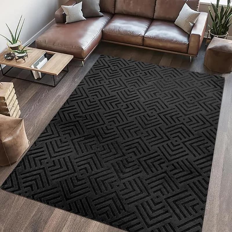 COVOR BLANITA DOVER 160X230 CM BLACK — miniatură
