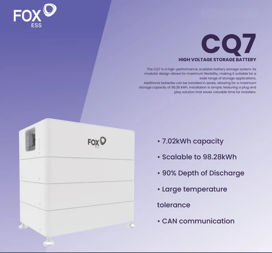 FoxESS High Voltage Battery Module CQ7-M-80, 7kWh
