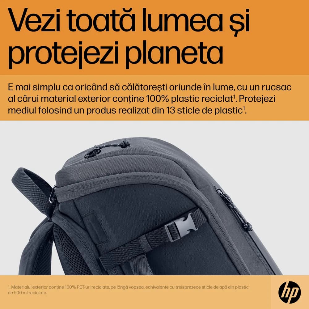 HP Travel 25 Liter 15.6inch Iron Grey Laptop Backpack "6H2D8AA" — miniatură