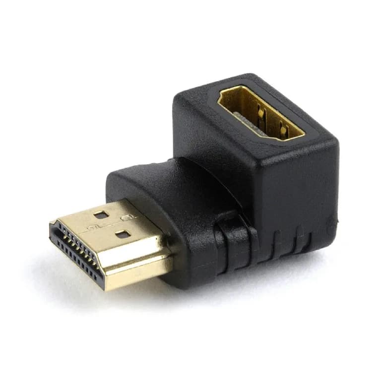 ADAPTOR video GEMBIRD, adaptor HDMI (T) la HDMI (M), 90 grade, negru, "A-HDMI90-FML"