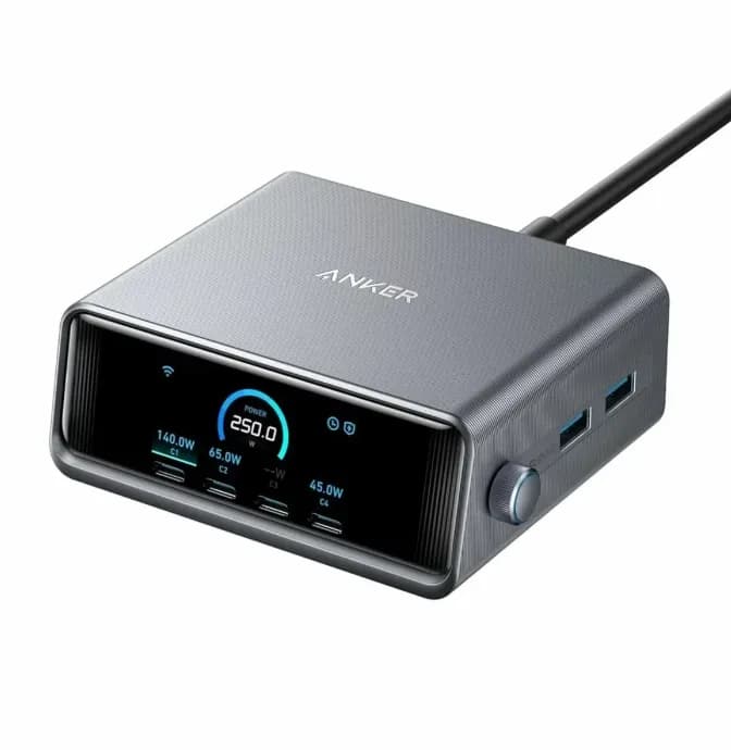 Incarcator Retea ANKER Prime GaN, 250 W, 6 porturi, Negru