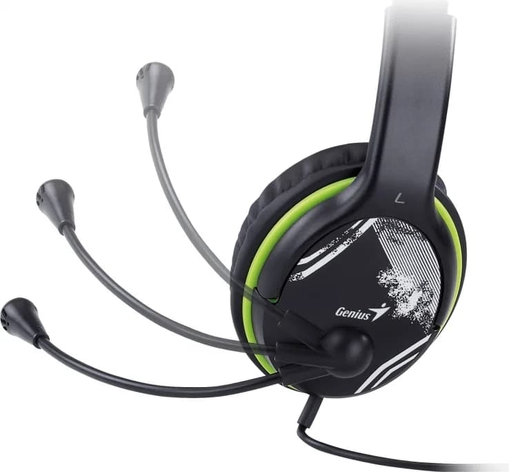 CASTI Genius, "HS-400A", cu fir, standard, utilizare multimedia, microfon pe brat, conectare prin Jack 3.5 mm x 2, negru, "31710169100" — miniatură