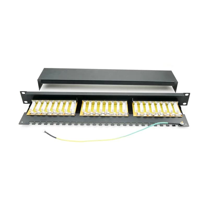 Patch panel 24 porturi ,1U, FTP Cat.5e, Krone+110 , suport de cabluri integrat - EMTEX, "PBPP33"