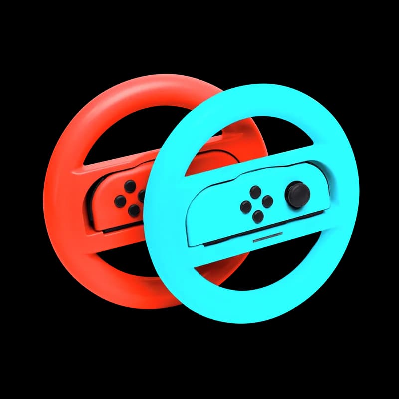 Pachet accesorii Trust pentru conosola Nintendo Switch, pachetul contine: husa de transport, 2 x prinderi Joy-Con, 2 x volan, sticla securizata pentru Switch, sticla securizata pentru Switch OLED, stand de incarcare, cablu USB-C-A, manual de utilizator — miniatură