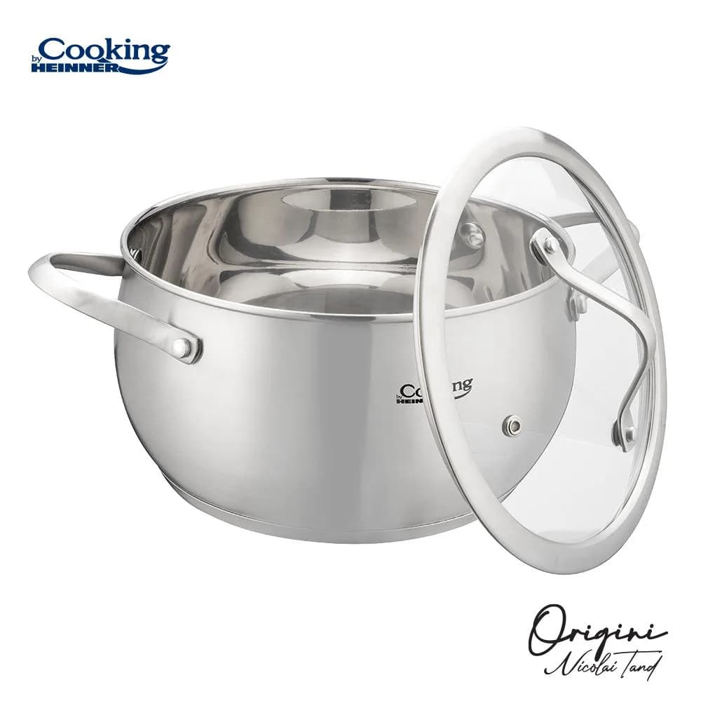 SEMIOALA INOX+CAPAC 20x11 CM, 3.3L, NICOLAI TAND, ORIGINI, COOKING BY HEINNER — miniatură