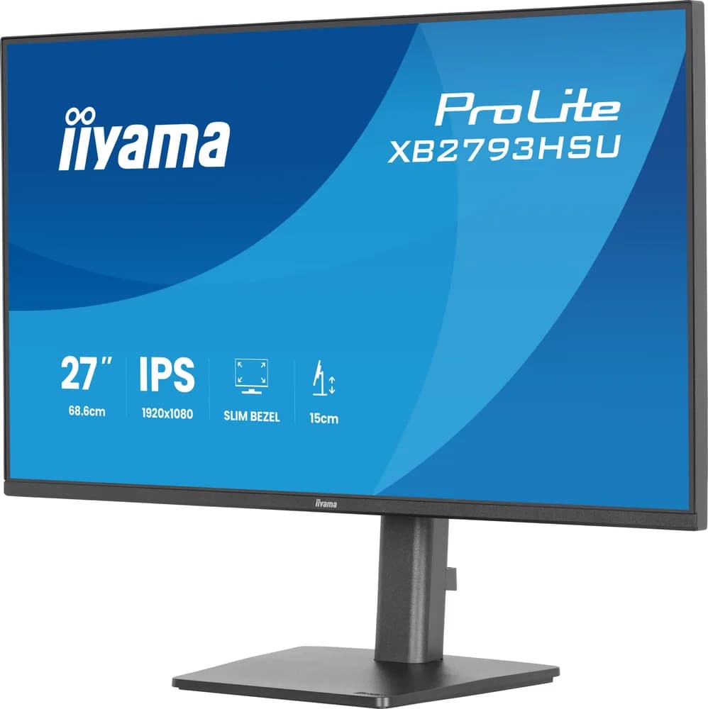 IIYAMA Monitor LED XB2793HSU-B1 27" IPS 1920x1080 120Hz, 16:9. 350cd, 1500:1, 1ms, HDMI, DP, USB HUB, Full Ergo, Pro "XB2793HSU-B1" — miniatură