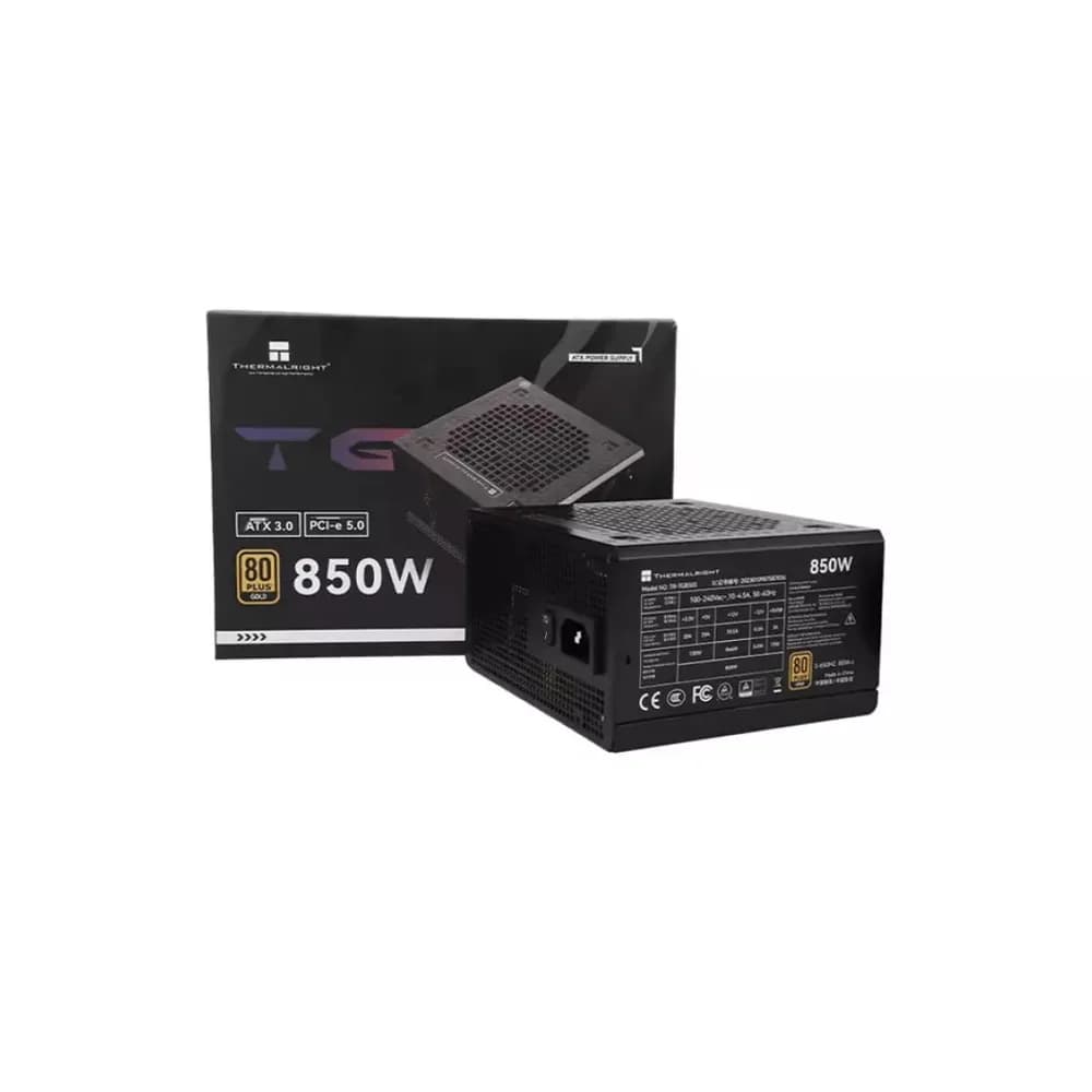 SURSA Thermalright "TR-TG850S", 850W, certificare 80 Plus Gold, non-modular, LLC, DC to DC, fan 120mm, negru, "TR-TG850S"