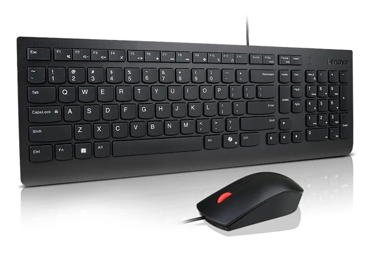LENOVO Essential Wired Combo Keyboard & Mouse AI US English with Euro symbol 103P w/copilot button (US) "4X31R64439" — miniatură