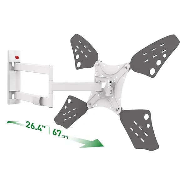 Suport TV de perete, Barkan 3400LW.W, Fix, 40"- 70", VESA 600 x 400 mm, suporta pana la 25kg, alb — miniatură