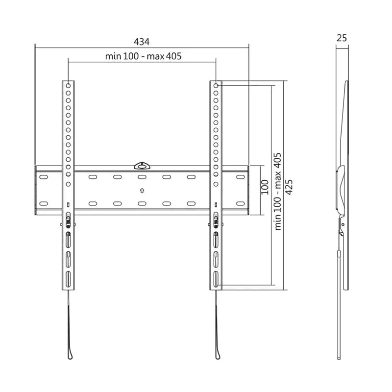 SUPORT de perete LOGILINK, pt 1 TV/monitor plat, diag. max 55 inch, fix, max 40 Kg, "BP0013" — miniatură