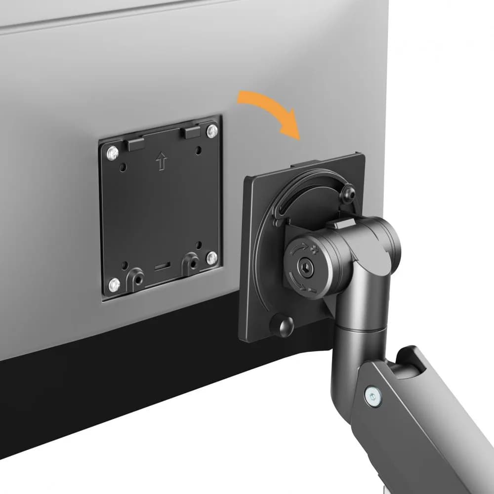 Suport monitor Serioux MM80-C012, compatibilitate dimensiune ecran 17"-57", arc cu gaz, greutate maximă suportata: (per ecran): 2~27 kg, greutate maximă suportata pentru ecran curbat (per ecran): 1 ~ 22 kg, VESA: 75x75, 100x100, 100x200, 200x100, 200x200, inclinare: +60°~-20°, pivotare: +90°~-90° — miniatură