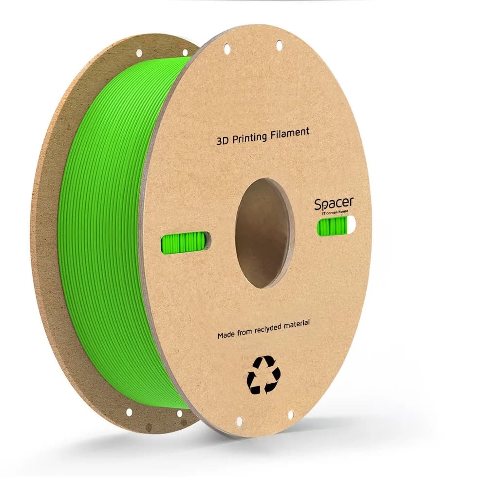 FILAMENT Spacer pt. imprimanta 3D - PETG, 1.75mm diamentru, 1Kg / bobina, topire 225-255 grC, green, "SPPF-3DP-PETG1.75-01-G"