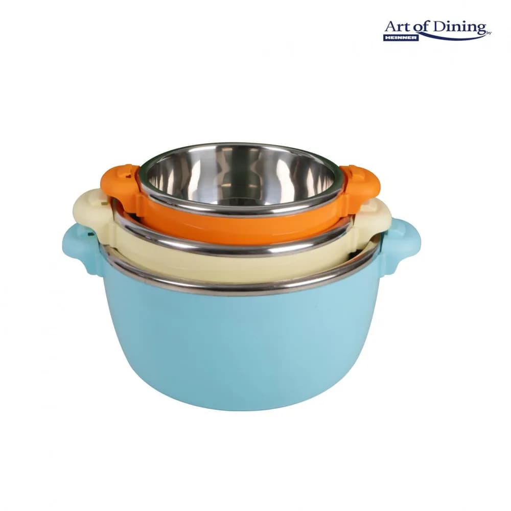 SET 3 CASEROLE TERMICE 2+4+6L,BELLY BLUE, ART OF DINING BY HEINNER — miniatură