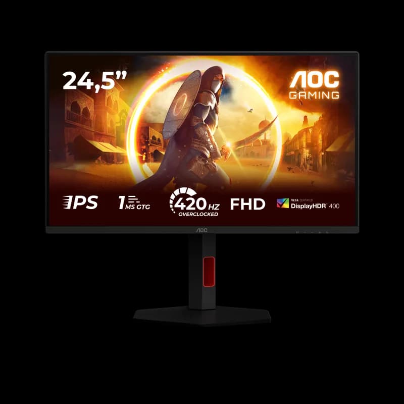 Monitor Gaming AOC 25G4KUR, 24.5", 1920x1080 pixeli, Black, Red