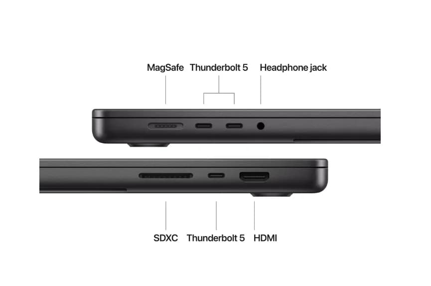MacBook Pro 16.2"/Apple M4 Pro (CPU 14-core, GPU 20-core, Neural Engine16-core)/48GB/1TB - Space Black - INT KB (cto from MX2Y3RO/A) — miniatură