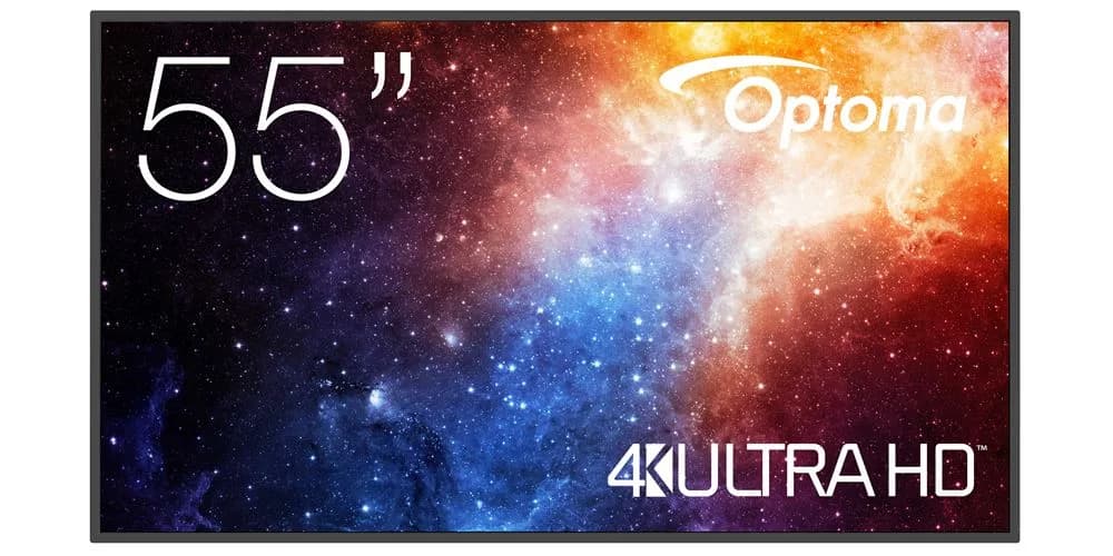 Display profesional Optoma 55" N3551K, UHD, 450 cd/m², Android 11, 4GB RAM, 32GB ROM, difuzoare 2x10W
