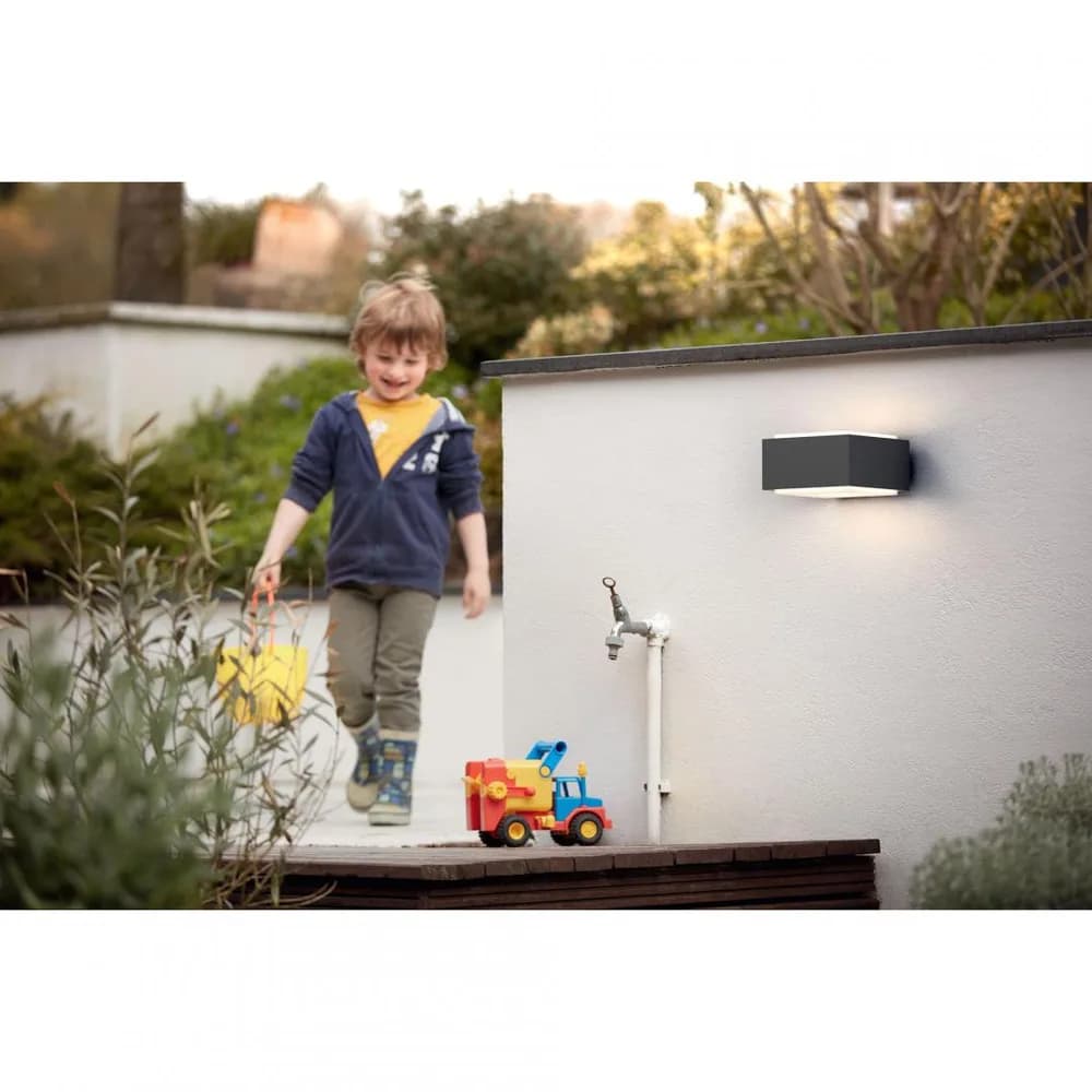 Aplica pentru exterior Philips Hedgehog, 1xE27, max 42W, IP44,182x160x91mm, Antracit — miniatură