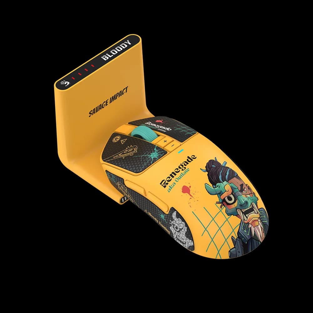 Mouse A4Tech, gaming, BLOODY WAVELINK FULL,SPEED DUAL MODE WIRELESS USB RENEGADE SUNSET, "R72UltraDuo RENEGADE SUNSET" 4711421 000826 — miniatură