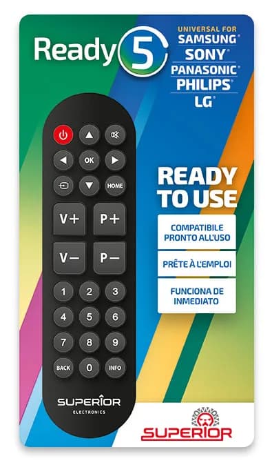 TELECOMANDA UNIVERSALA Superior, compatibila televizoare Samsung, LG, Philips, Sony, Panasonic, bateriile (2 x AAA) nu sunt incluse, negru "SUPTRB014" 44503088 — miniatură