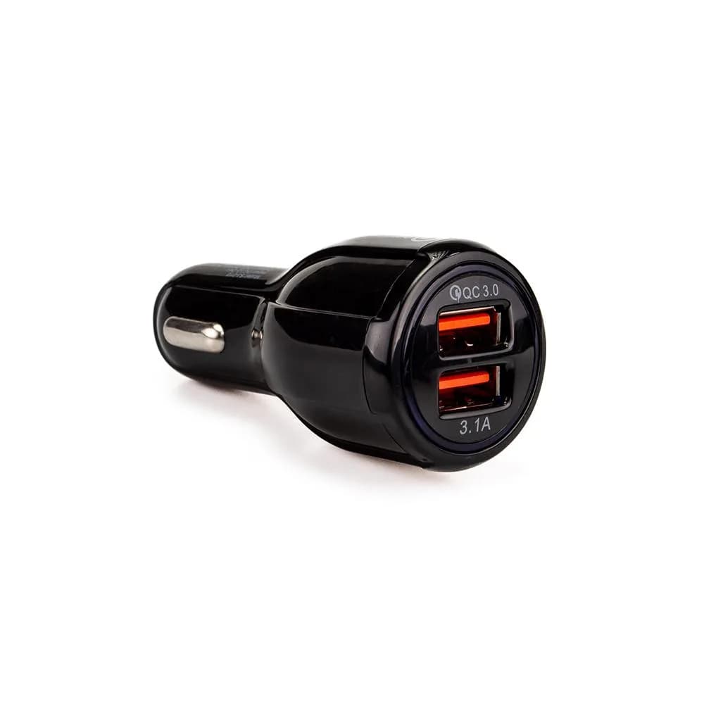 Incarcator Auto SPACER SP-QC-30, 33W, 2 porturi, Negru — miniatură