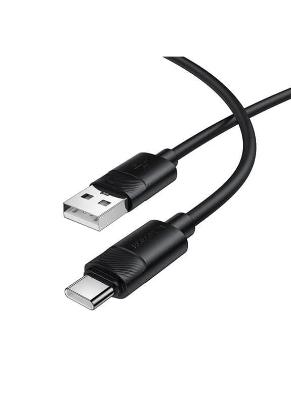CABLU alimentare si date Borofone "BX123", Charging Data Cable pt. smartphone, USB la USB Type-C, 3A, 1m, negru "6941991124211"