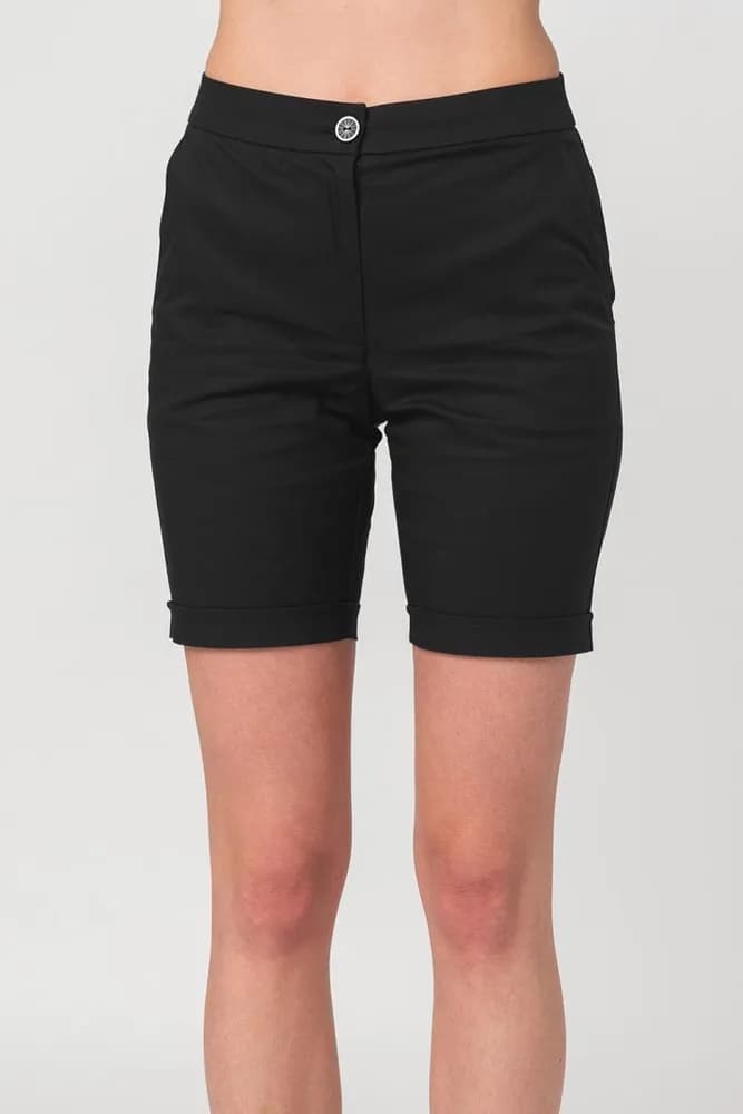 PANTALONI SCURT CASUAL FEMEI BLACK M — miniatură