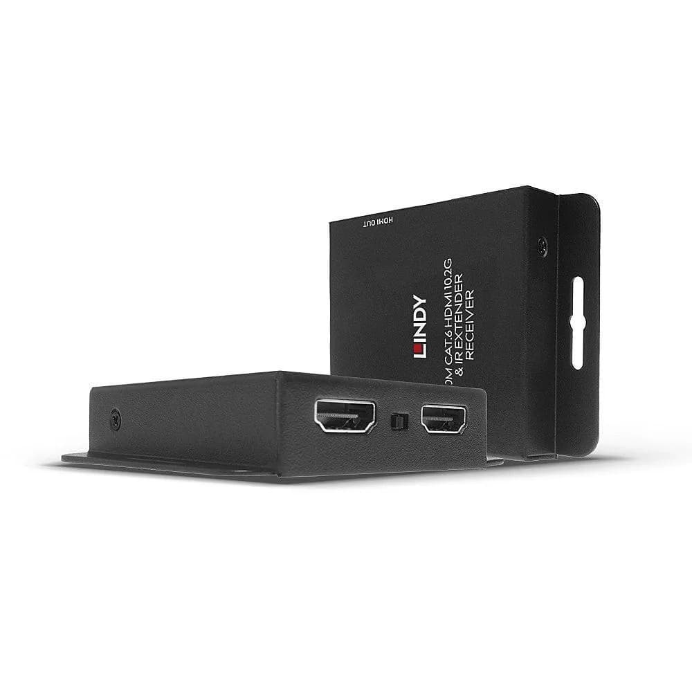 Lindy 50m Cat.6 HDMI & IR Extender with Loop Out Description Extends HDMI & IR Signals up to 70m using a single Cat.6 Cable Supports resolutions up to 3840x2160@30Hz 4:4:4 8bit Features a loop-through HDMI output on the Transmitter for local monitoring Supports power over Cable, only a single