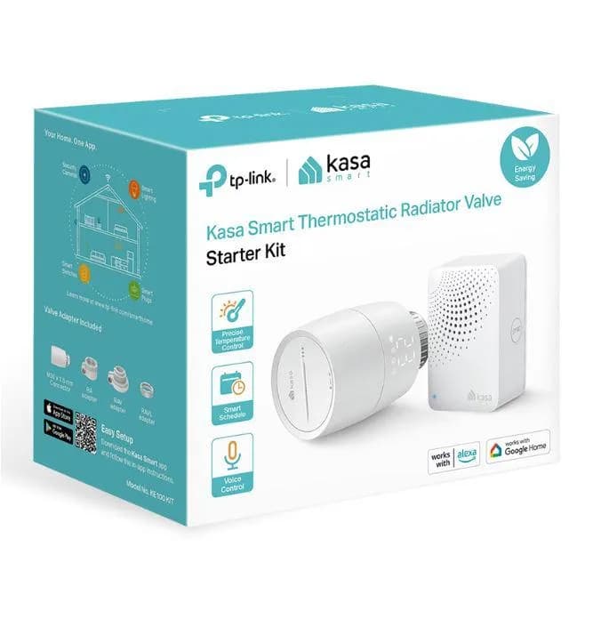 TP-LINK KE100 KIT, Termostat smart wireless pentru calorifer, 2.4 GHz Wi-Fi, 868 MHz, Android 5.0 sau mai recentă, iOS 10 sau mai recentă. — miniatură