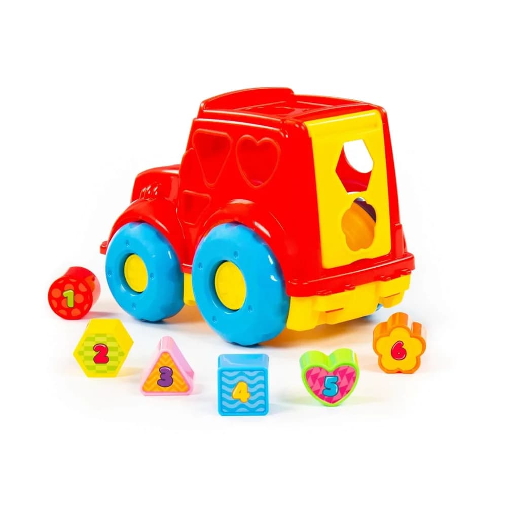 Camion + cuburi educative, 26x16.5x21 cm, Polesie — miniatură