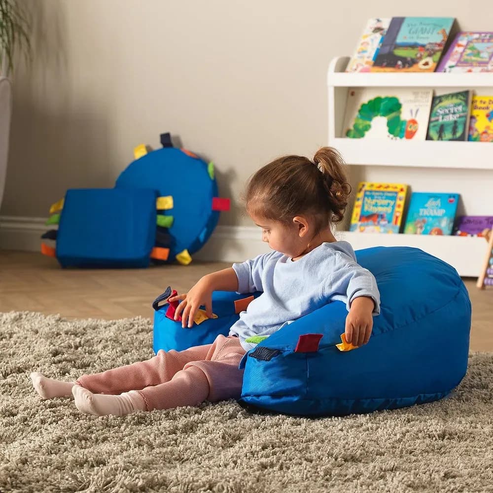 Scaun de suport senzorial cu etichete tactile – 70cm x 50cm x 25cm — miniatură