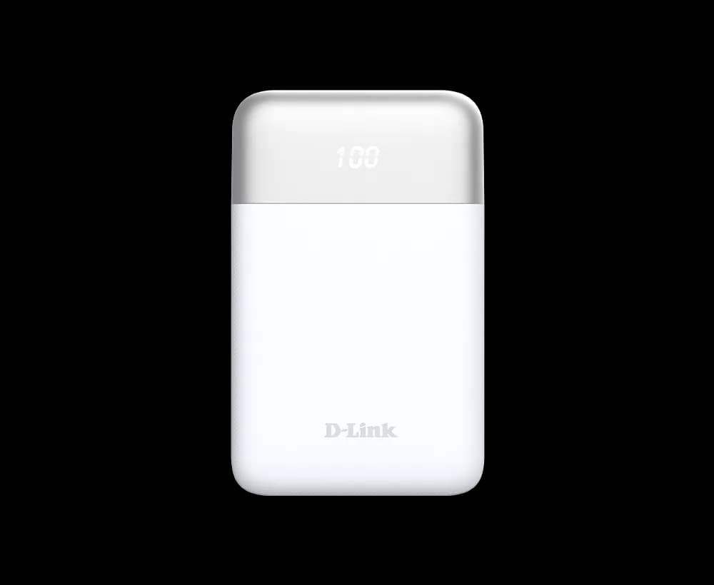 POWER BANK D-Link, 10000mAh 18W max, USB PD 3.0 si QC 3.0, 1 x USB Type-C, 1 x USB,dimensiuni 105 x 72 x 23 mm, alb "DPP-101"