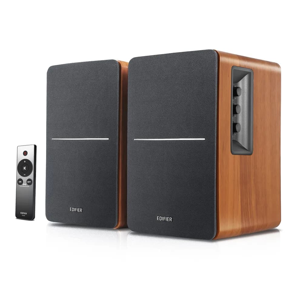 BOXE EDIFIER 2.0, RMS: 42W (2 x 21W), telecomanda wireless, volum, bass, treble, sub-out, brown, "R1280TS-BR"