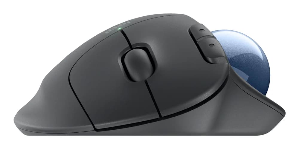 LOGITECH ERGO M575S Wireless Trackball - GRAPHITE+BLUE BALL - BT - EMEA28-935"910-007029" — miniatură