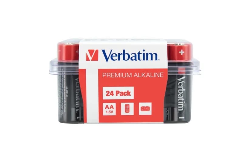 BATERIE VERBATIM AA (R6), 1.5V alcalina, 24 buc., "49505"