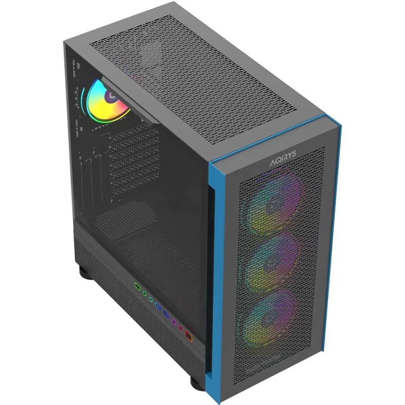 Carcasa AQIRYS Sargas, RGB, Mid Tower, Black — miniatură