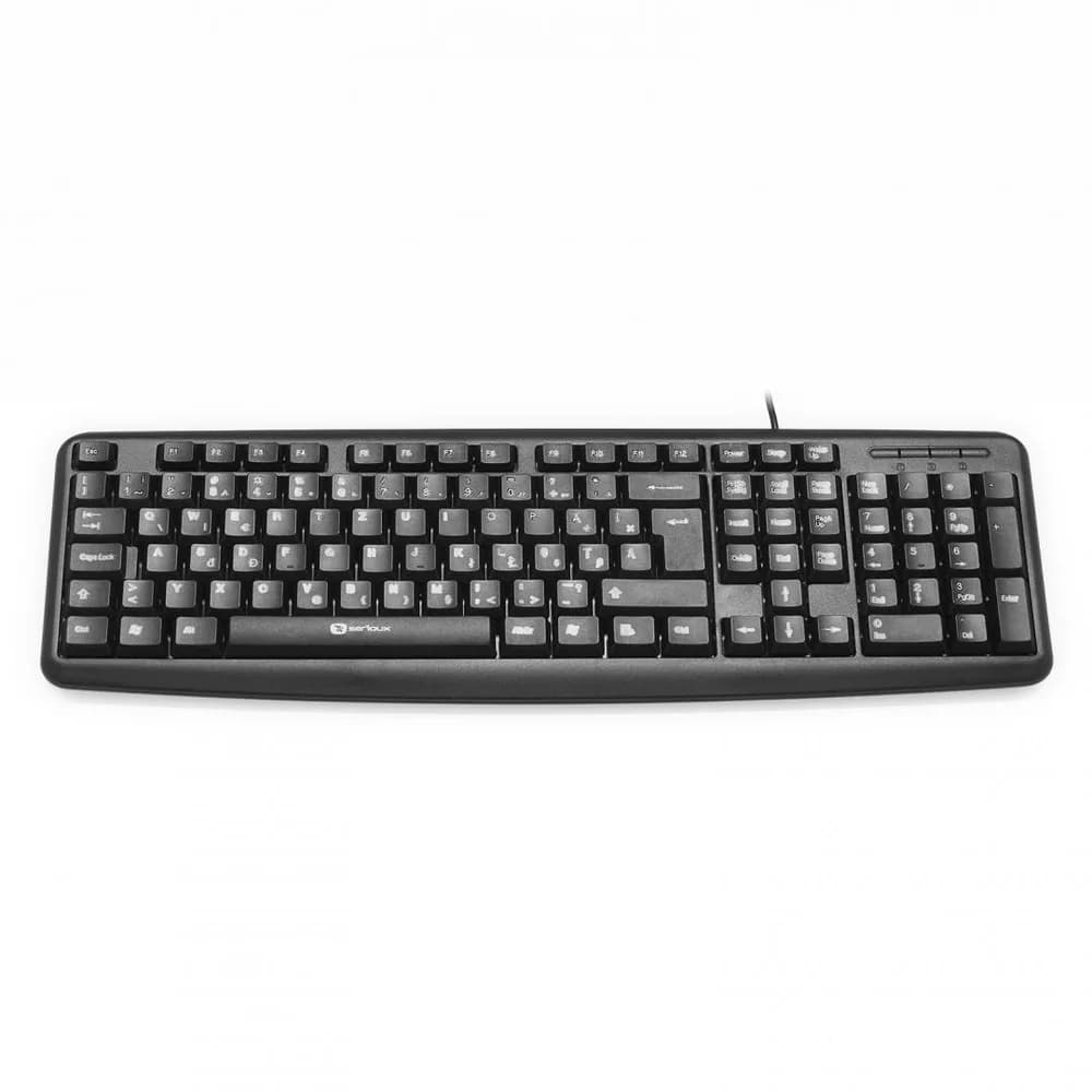 Tastatura Serioux 9400 ROMANIA, cu fir, RO layout, neagra, 104 taste, USB — miniatură