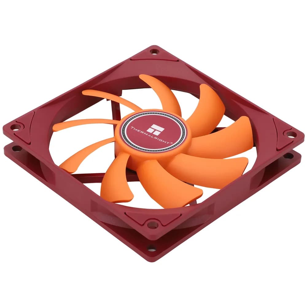 Ventilator Thermalright, 92mm, 2700 rpm, hydraulic bearing, 42.58 cfm, fara LED, 4pin PWM, maro - portocaliu, "TL-9015R" — miniatură