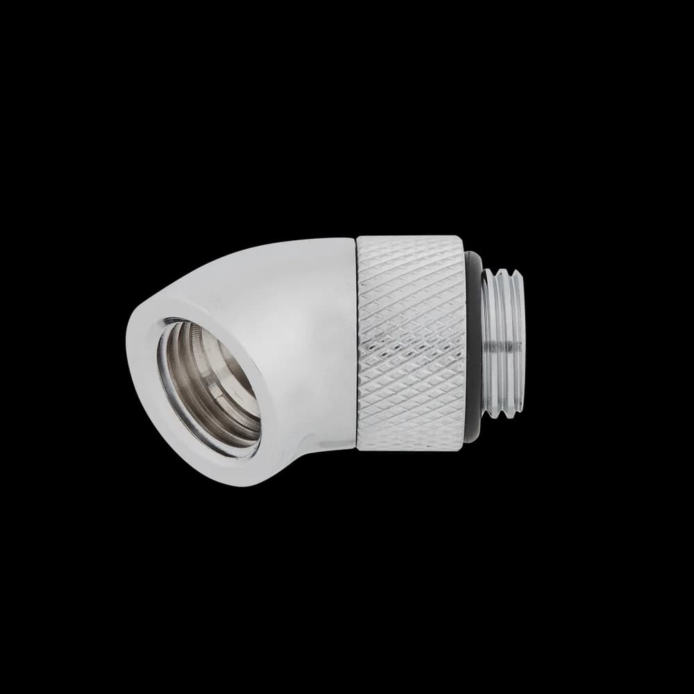 FITTING adaptor CORSAIR, filet G1/4", fitting angled rotary 45°, chrome, "CX-9055001-WW" — miniatură