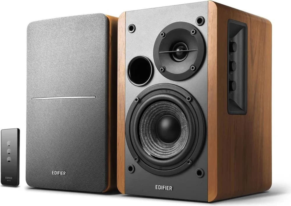 BOXE EDIFIER 2.0, RMS: 42W (2 x 21W), telecomanda wireless, volum, bass, treble, brown, "R1280T"