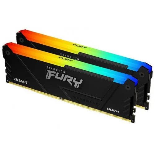 Memorie RAM Kingston FURY Beast RGB, 32 GB DDR4, 3200 MHz, CL16 — miniatură
