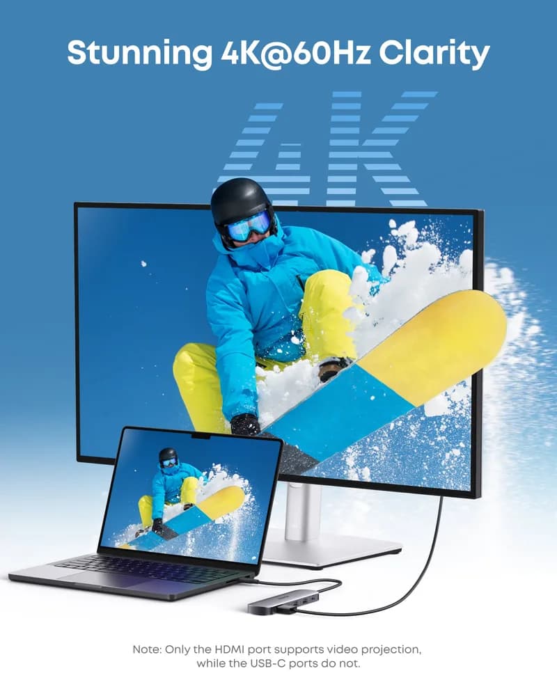 HUB Anker, 7-in-1,4K HDMI, gri "A83D2HA1"-0194644271732 — miniatură