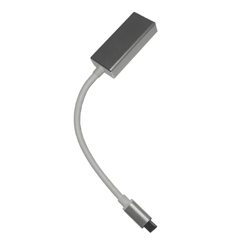 CABLU video SPACER, adaptor USB 3.1 Type-C (T) la DisplayPort (M), 15cm, rezolutie maxima 4K UHD (3840 x 2160) la 60 Hz, silver "SP-CM-DPF-01" — miniatură