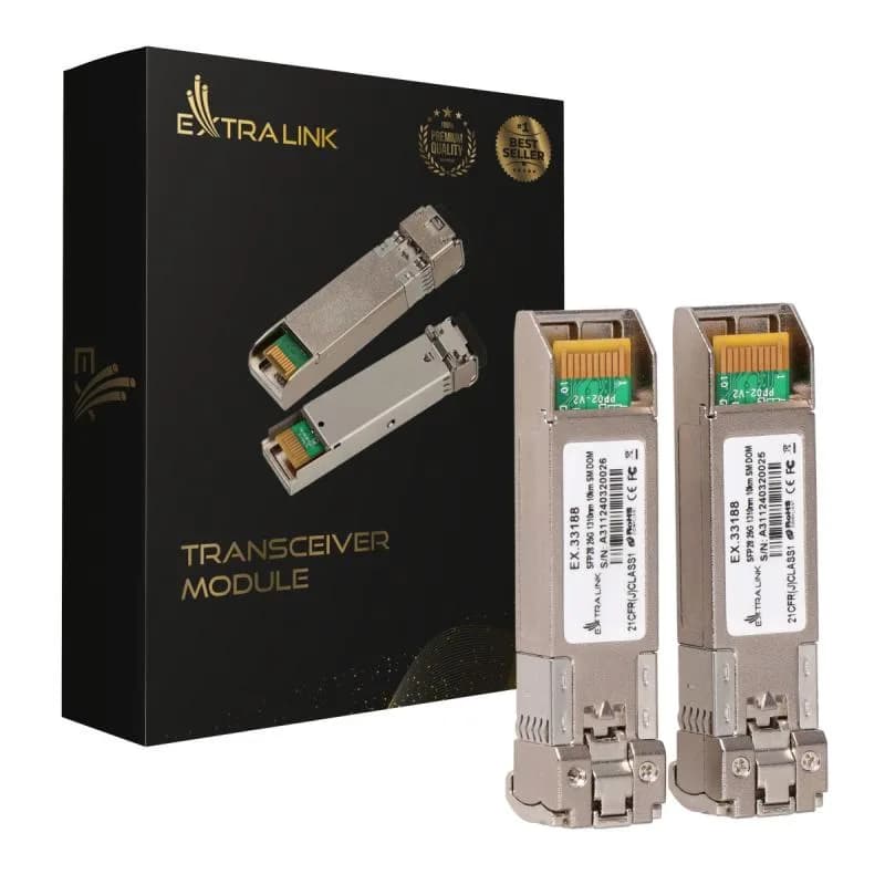 Extralink SFP28 25G 2-Pack SFP28 Module 25Gbps LC/UPC Duplex 1310nm 10km single mode DOM