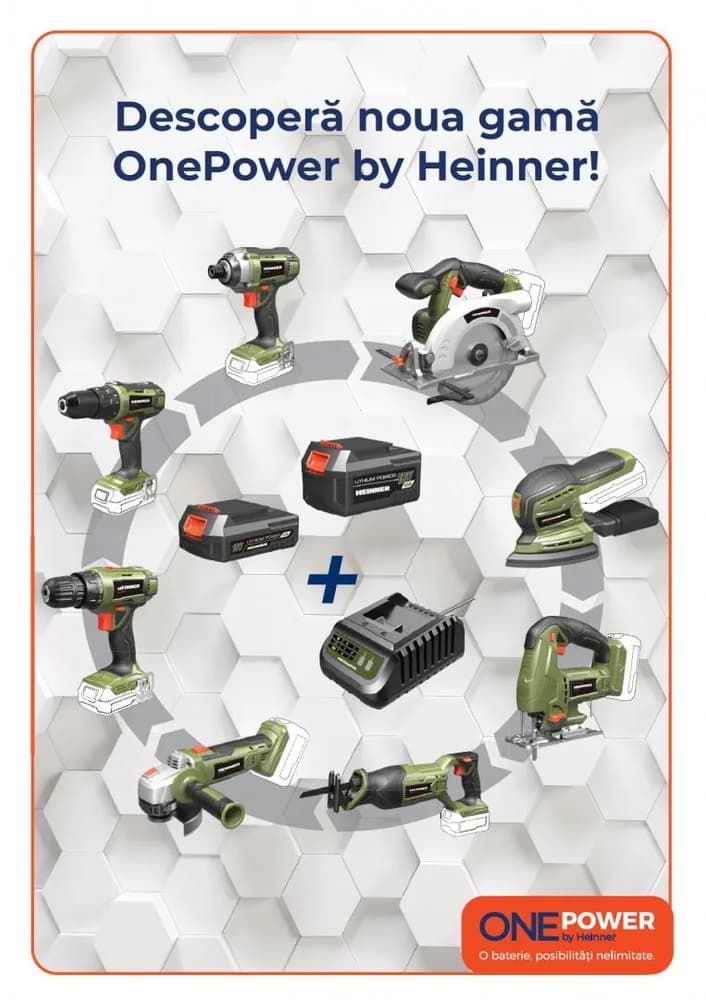 ONE POWER by HEINNER MASINA DE INSURUBAT CU IMPACT 18V 160NM (FARA BATERIE SI INCARCATOR) — miniatură