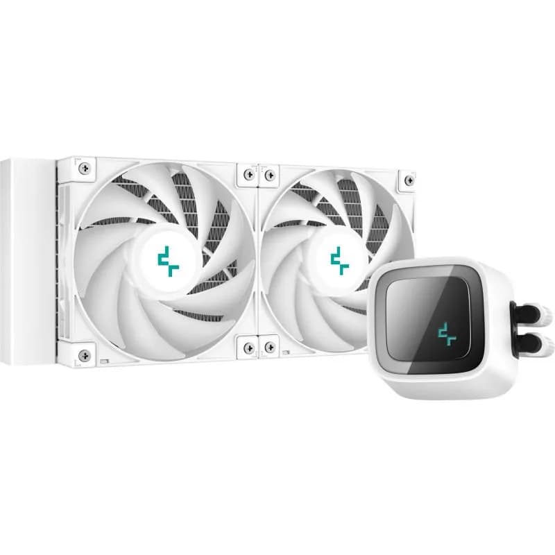 Cooler Procesor DeepCool LS520 WH, Lichid, 12 cm, 2 ventilatoare, aRGB — miniatură