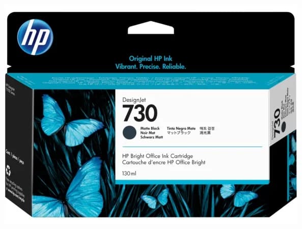Cartus Cerneala Original HP Matte Black, nr.730, pentru Designjet T1600|Designjet T1700|Designjet T2600, 130ml, "P2V65A"