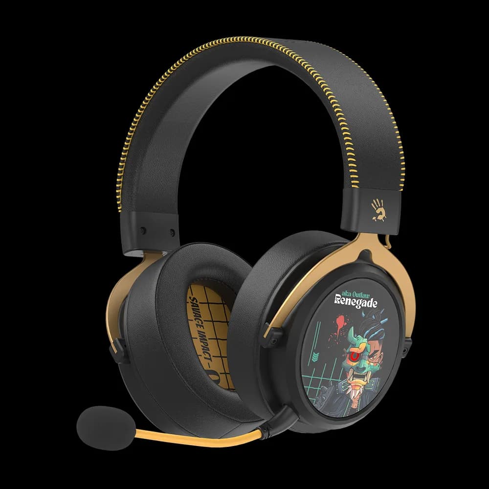 Casti gaming Bloody Bluetooth v5.3 + 2.4GHz + Wired Multi-Mode Connection Headset Renegade Midnight "MR595 Renegade Midnight" 4711421 000314 — miniatură